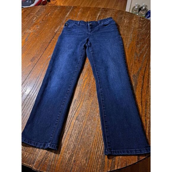 4PS Petite Short Bandolino Mandie Denim Blue Jeans with Pockets Belt Loops - Picture 1 of 3